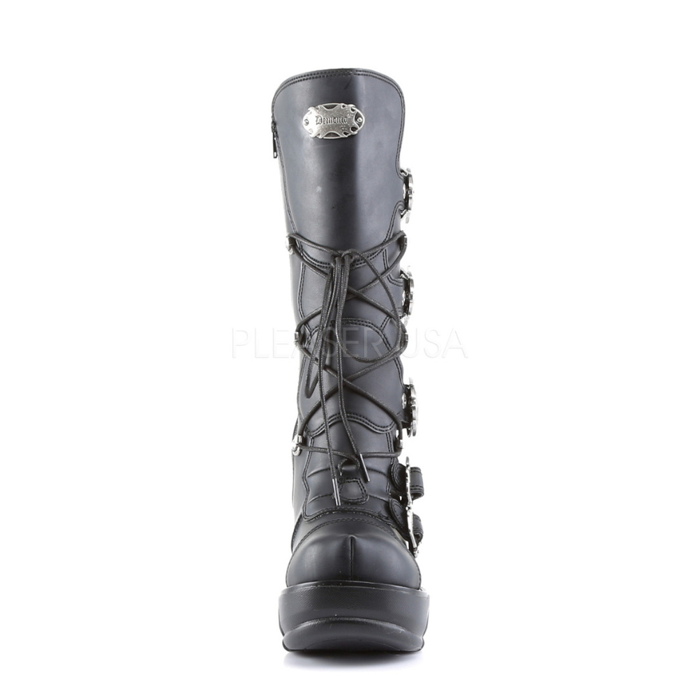 Gothic Platform Studded Lace Up High Heel Boots - Picture 4 of 5